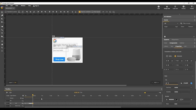 Google Web Designer phần mềm làm website-4